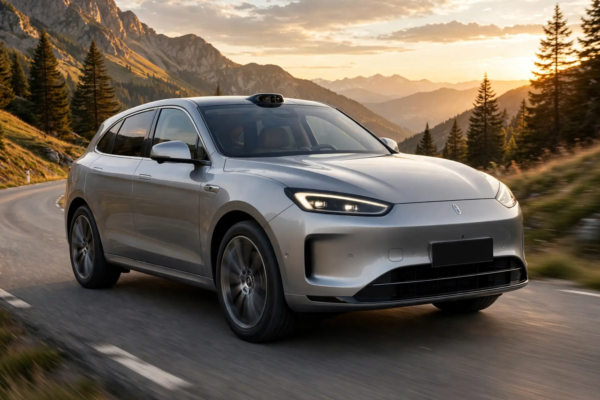 Aito M5 Ultra 2025 con LiDAR en el techo, tres cuartos delantero