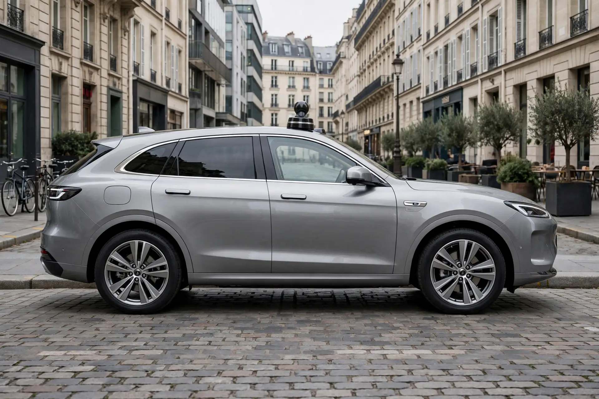 Aito M5 Ultra 2025, vista lateral en ciudad europea