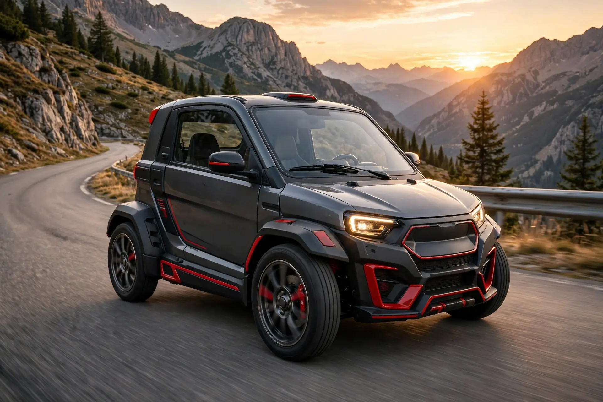 Aixam City Sport diésel con estética deportiva en ciudad