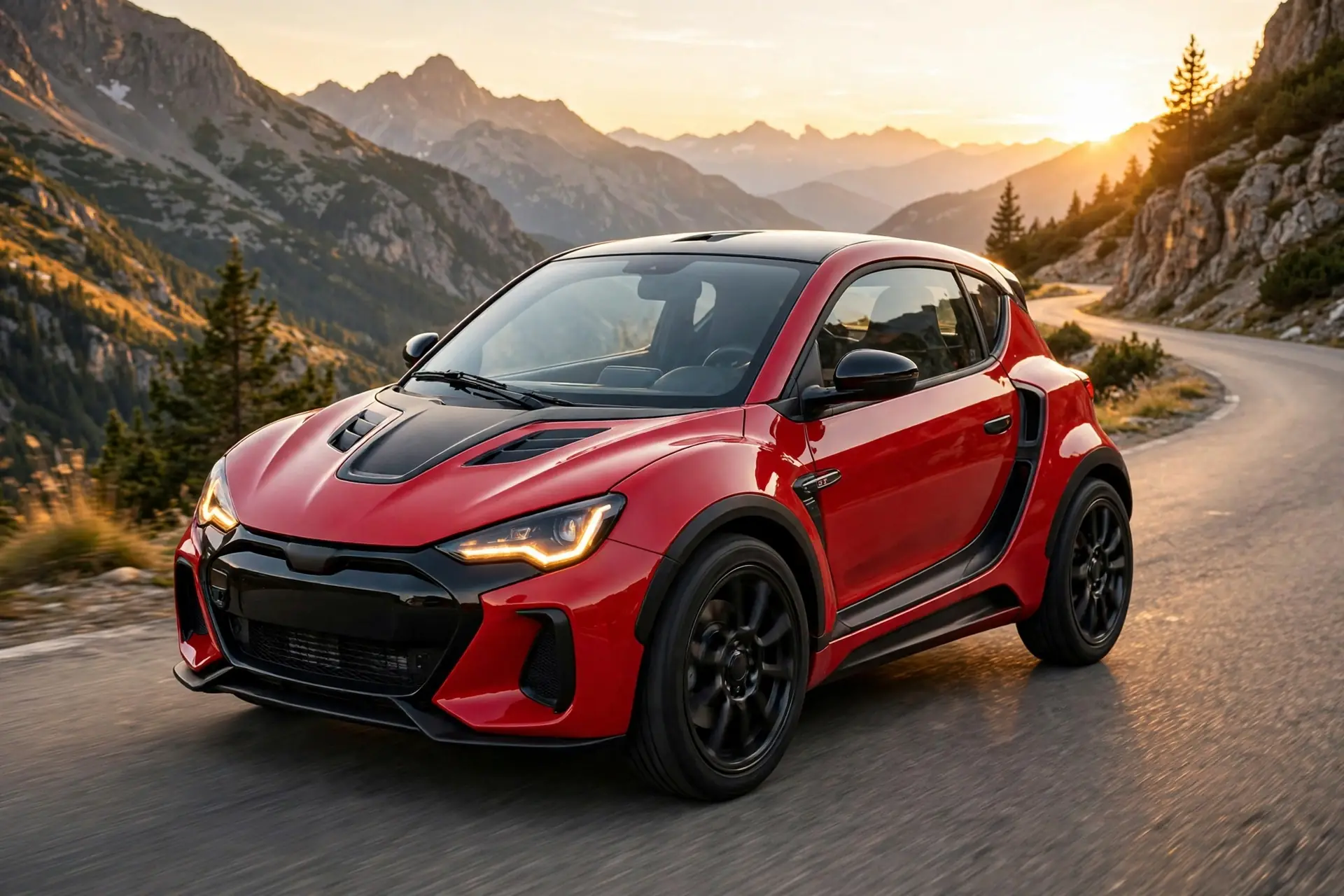 Aixam Coupé GTI diésel tope de gama en carretera