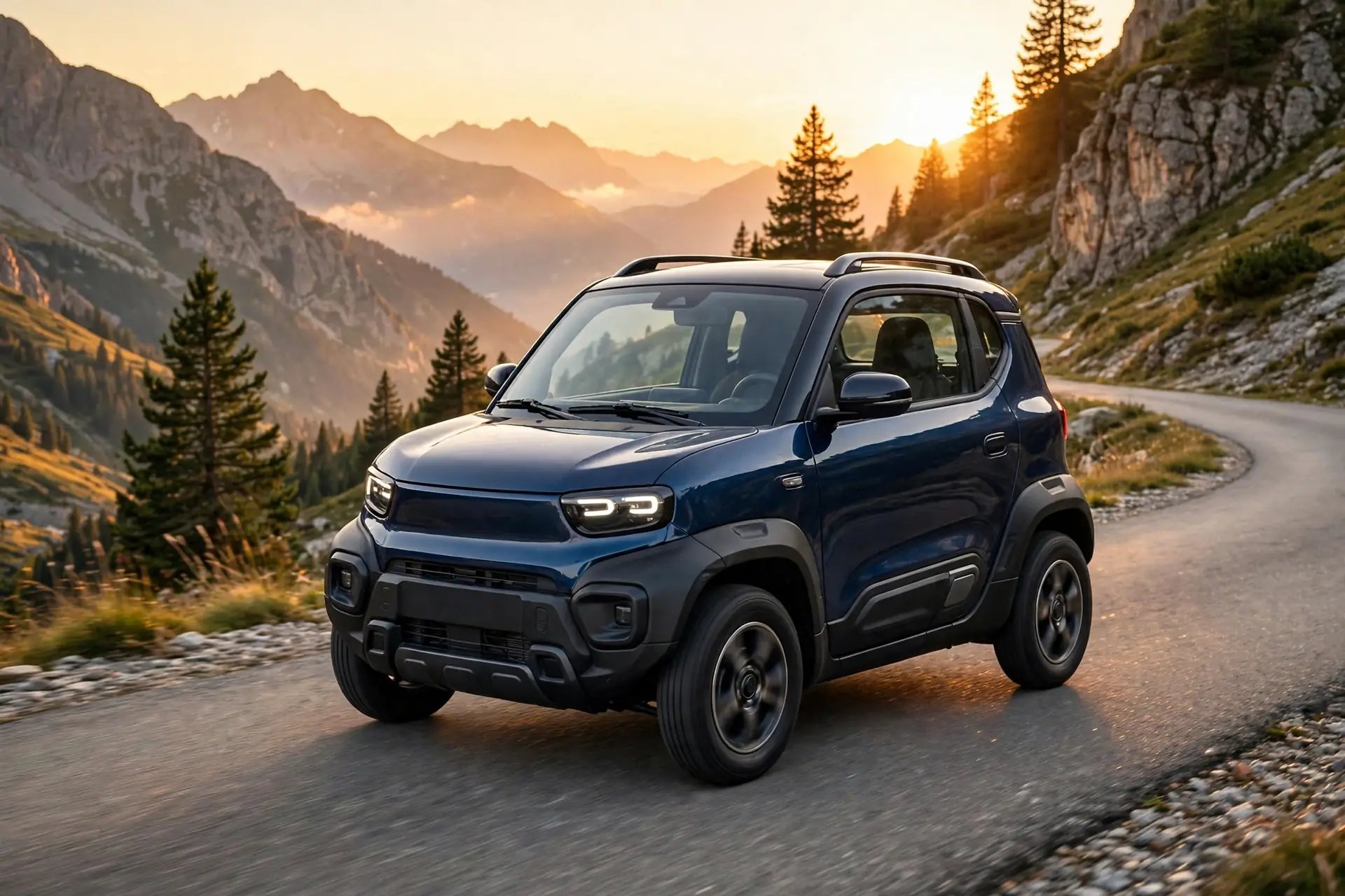 Aixam Crossover Premium diésel con estética SUV en carretera