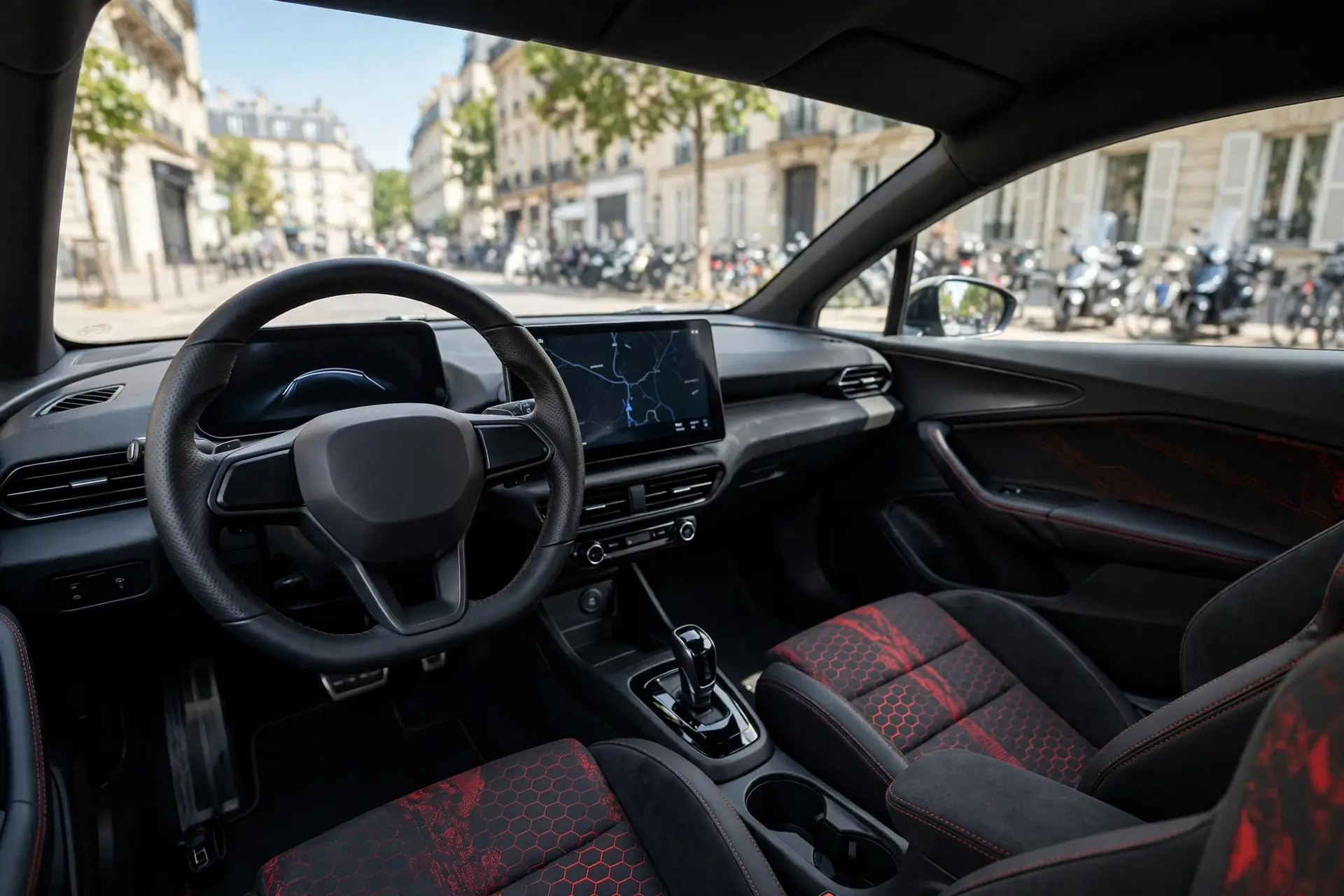 Interior del Aixam e-Coupé GTI
