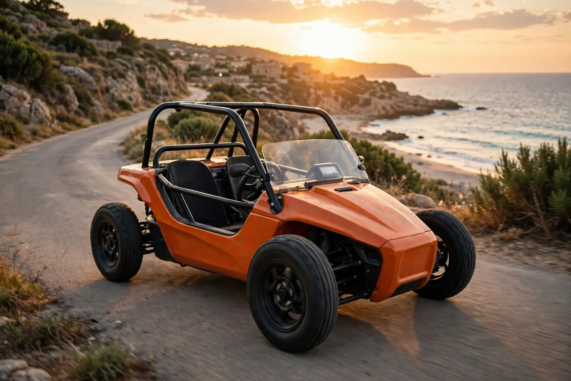 Aixam e-Scouty EVO, buggy eléctrico descapotable en la playa
