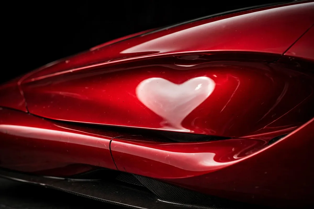 Recreación del diseño del Alfa Romeo Cuorerosso, líneas italianas en rojo
