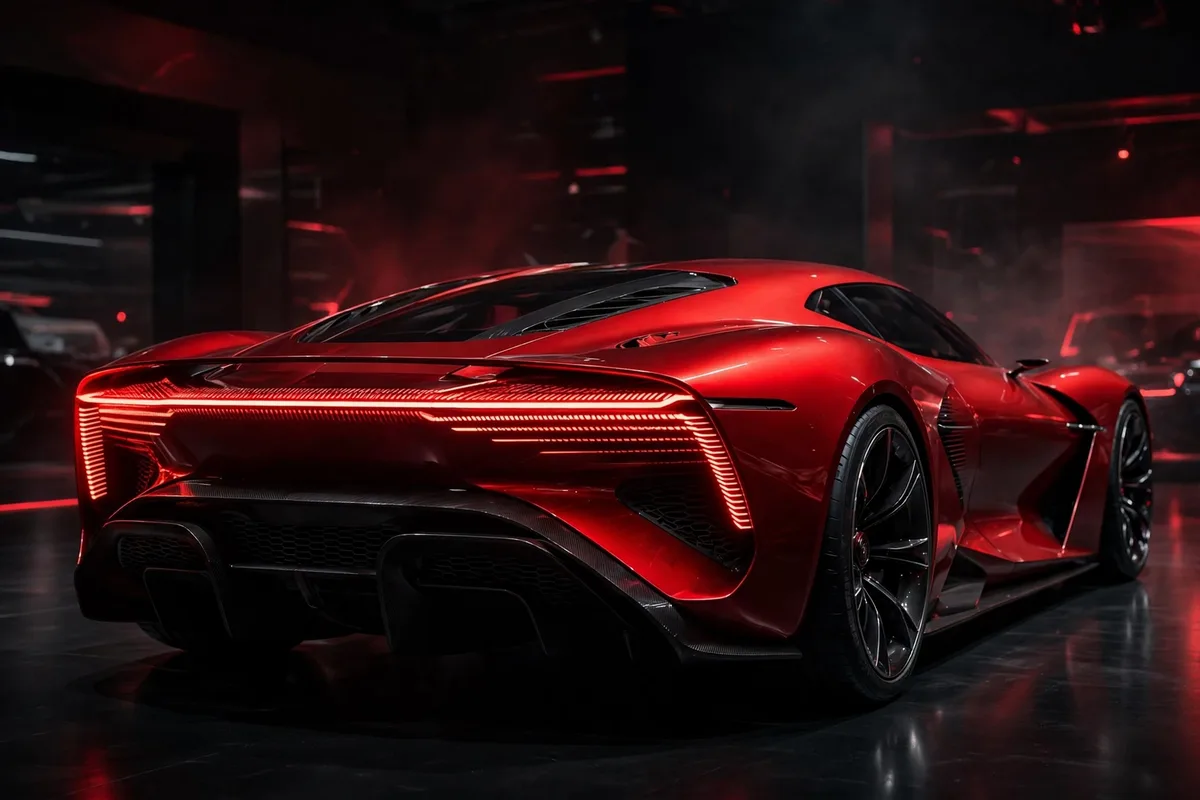 Recreación trasera del concept Alfa Romeo Cuorerosso con firma lumínica