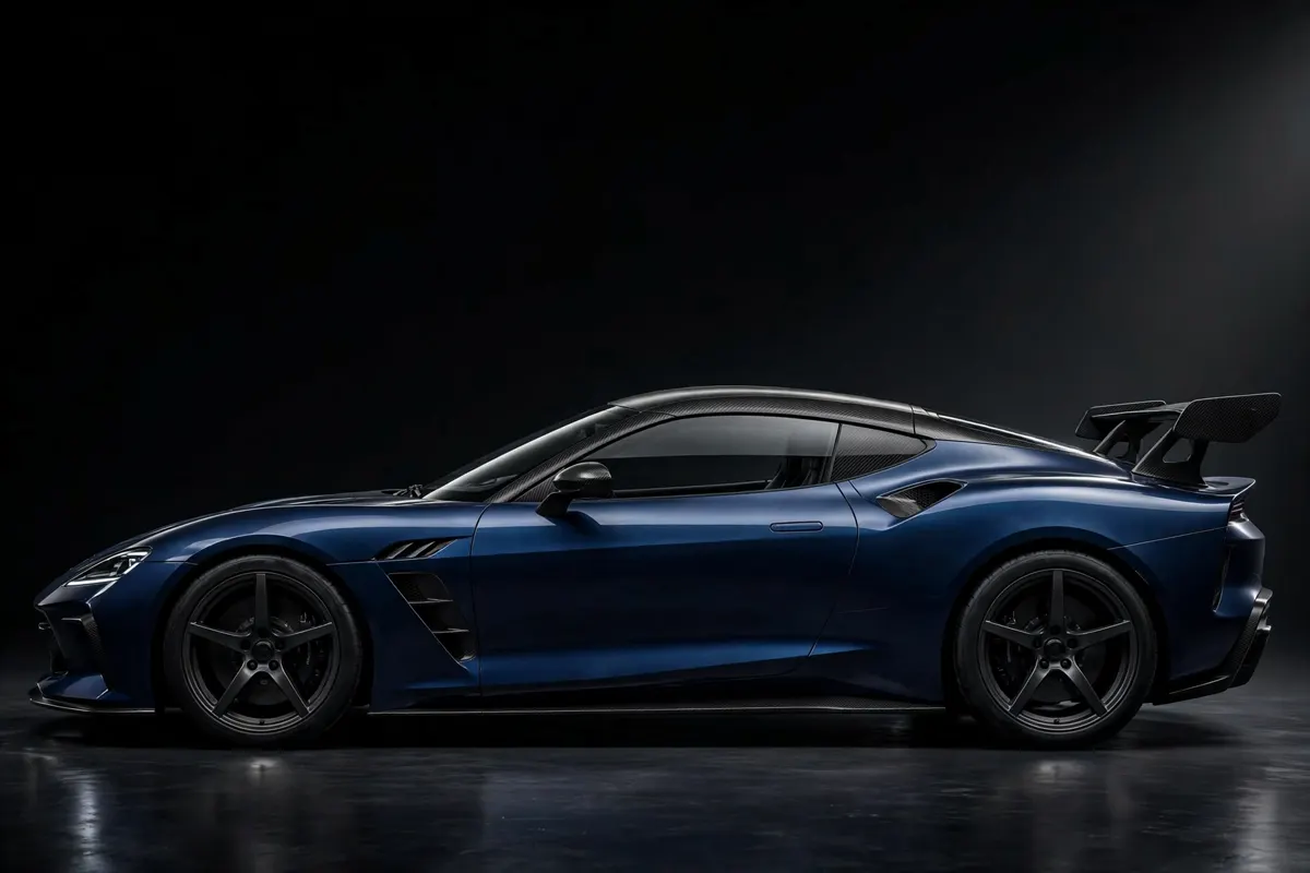 Alpine A110 R 70, decoración aniversario, vista lateral