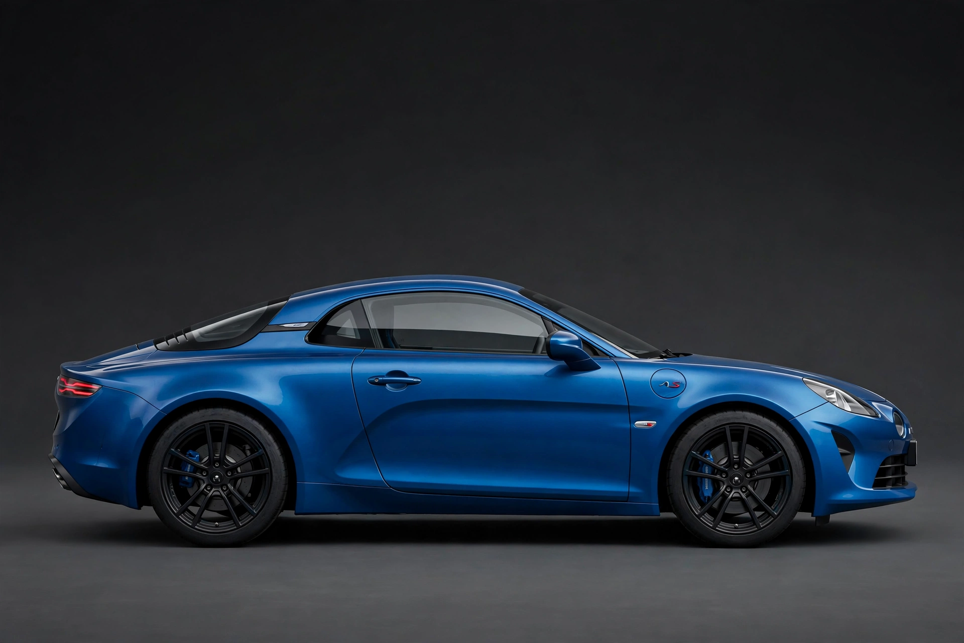 Alpine A110 S azul, vista lateral