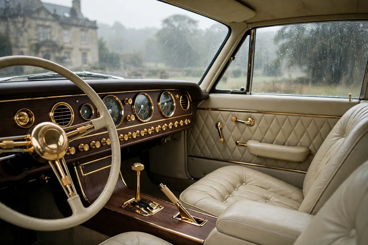 Interior del Aston Martin DB12 Goldfinger Edition