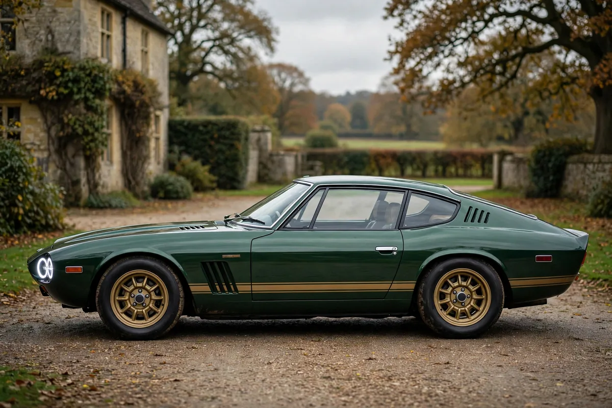 Aston Martin Valour con diseño retro en carretera