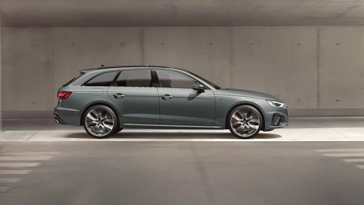 Audi A4 Avant — gris, perfil