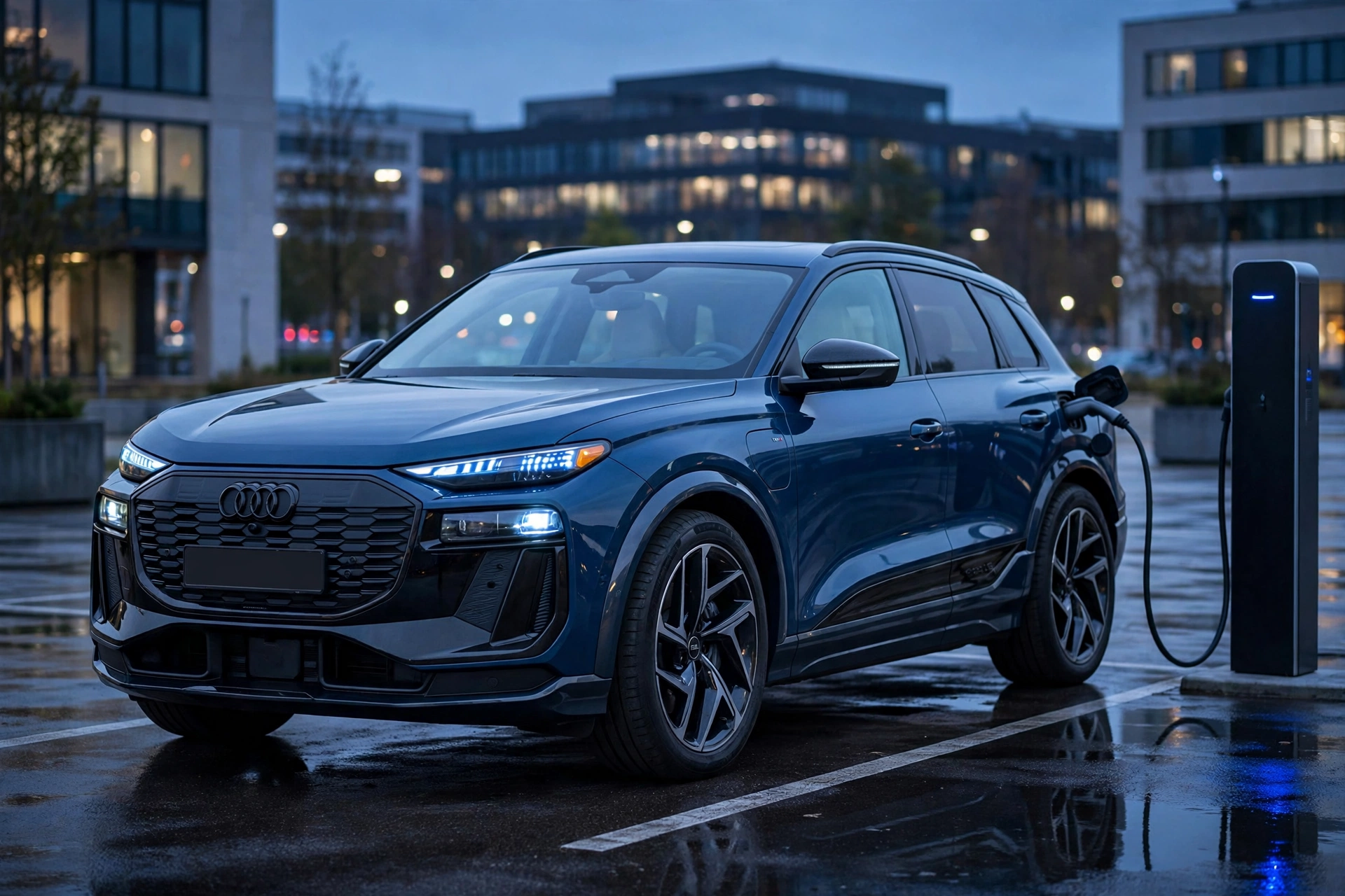 Audi Q6 e-tron cargando