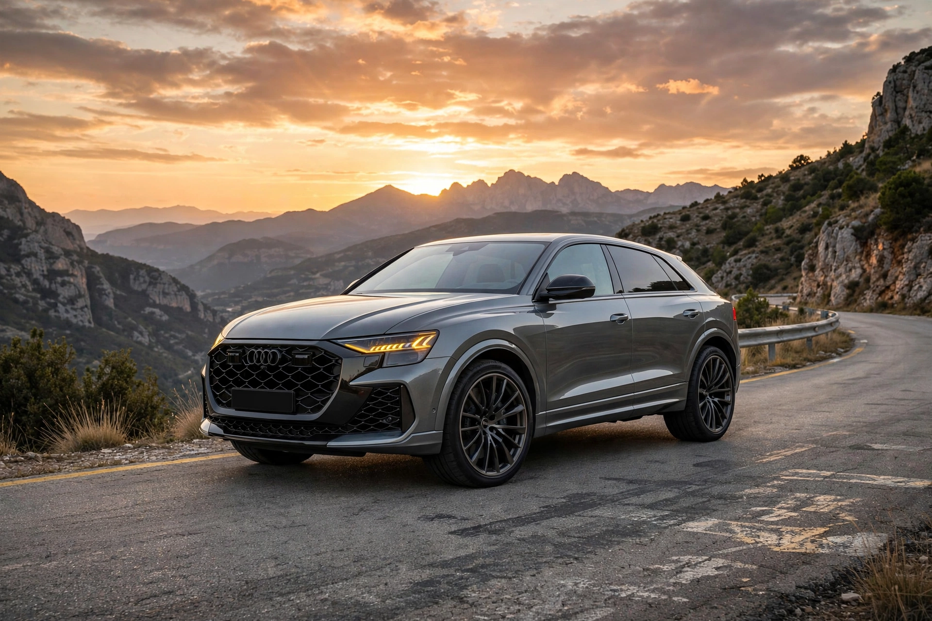 Audi RS Q8 en carretera de montaña