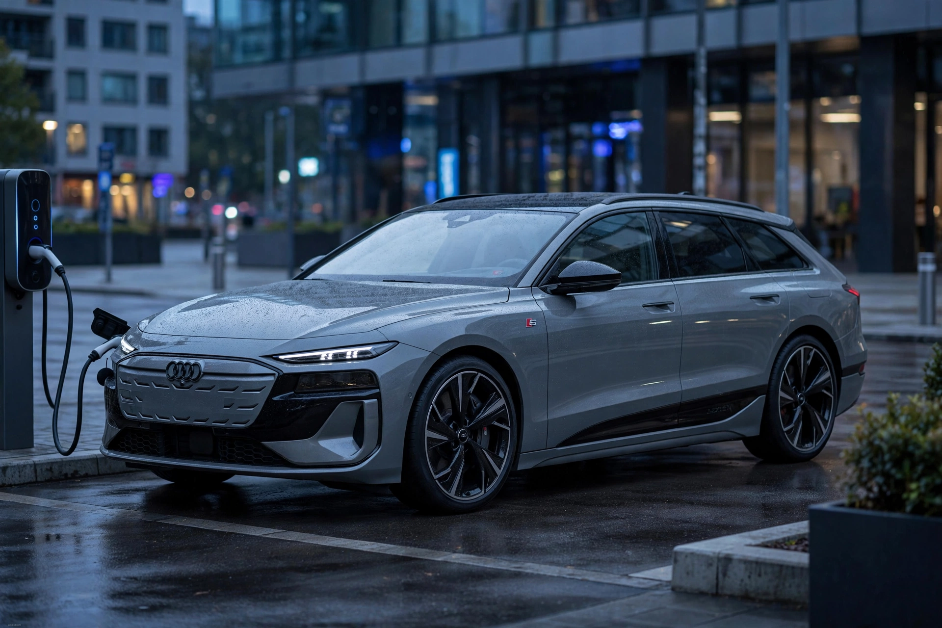 Audi S6 Avant e-tron cargando