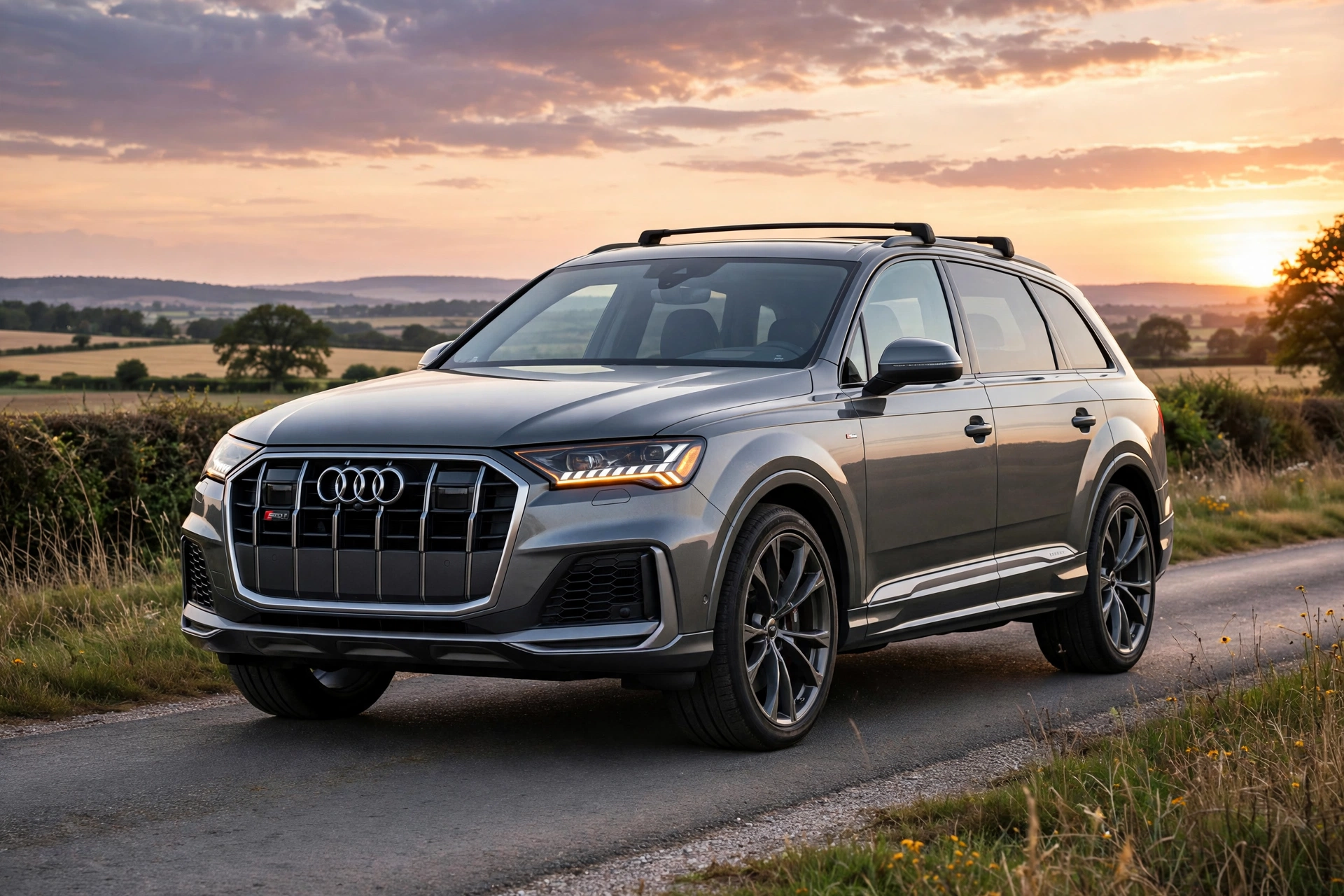 Audi SQ7 en carretera rural
