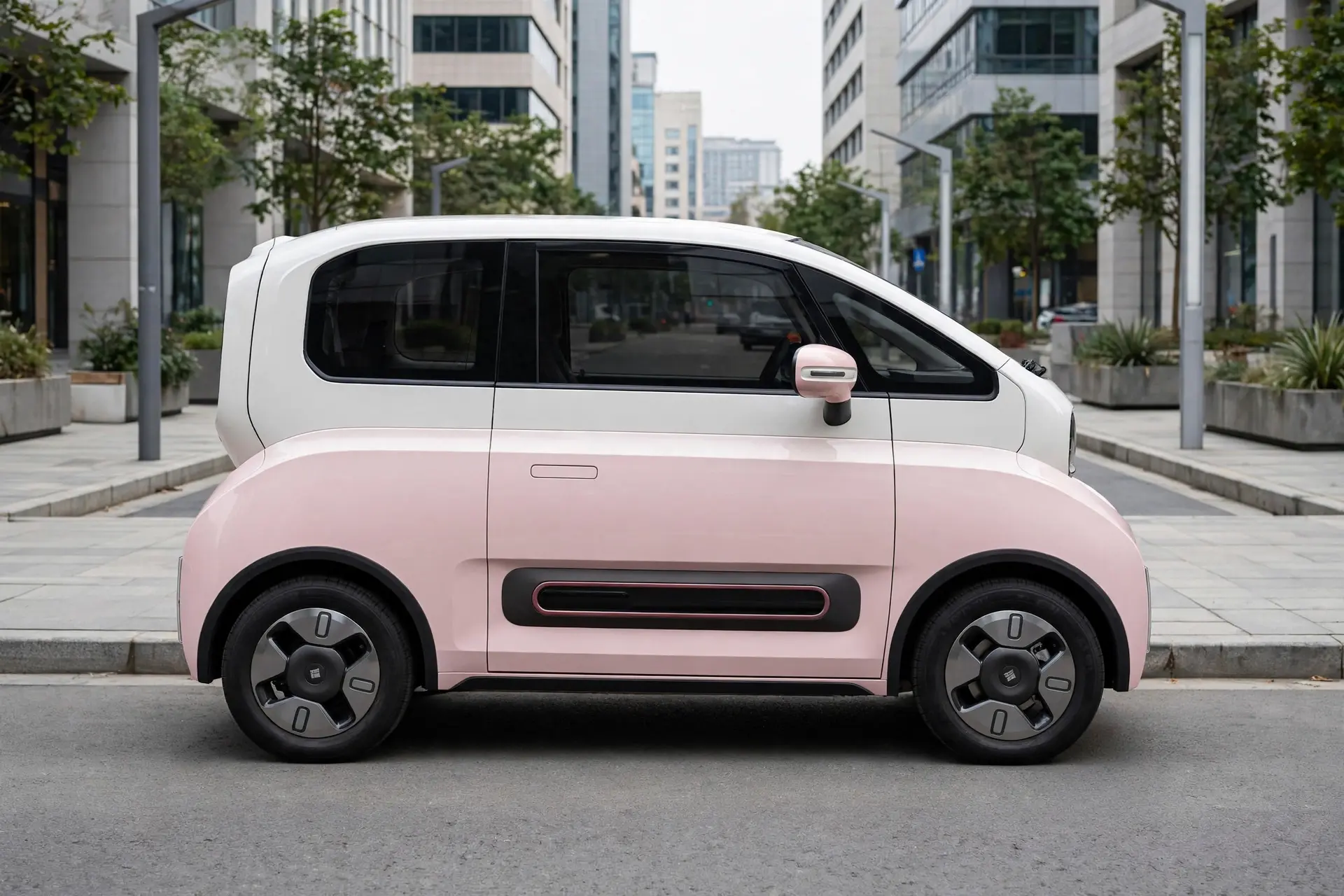 Baojun KiWi EV, vista lateral del urbano eléctrico