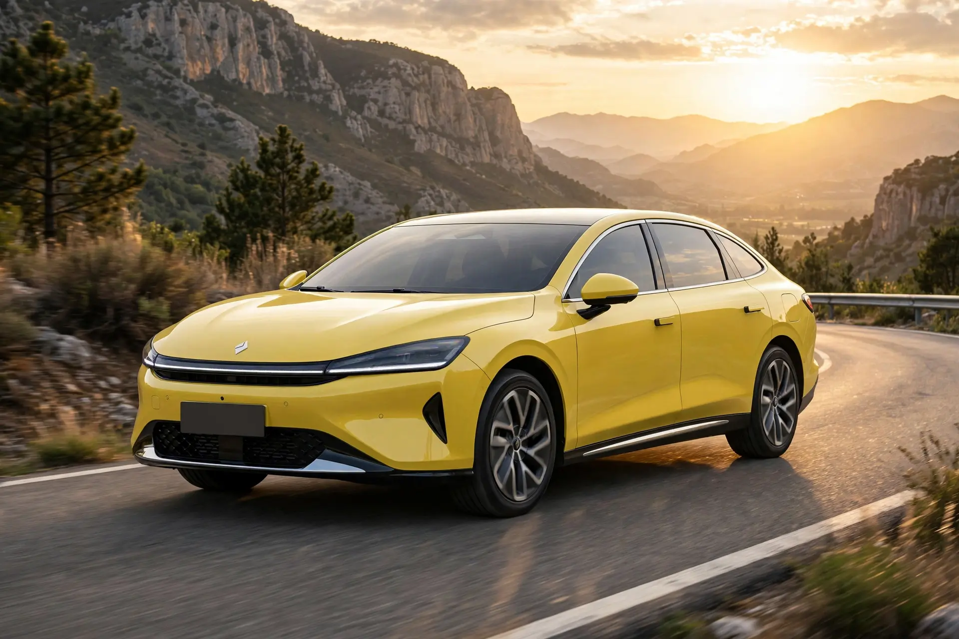 Baojun Xiangjing EV, berlina eléctrica fastback en carretera