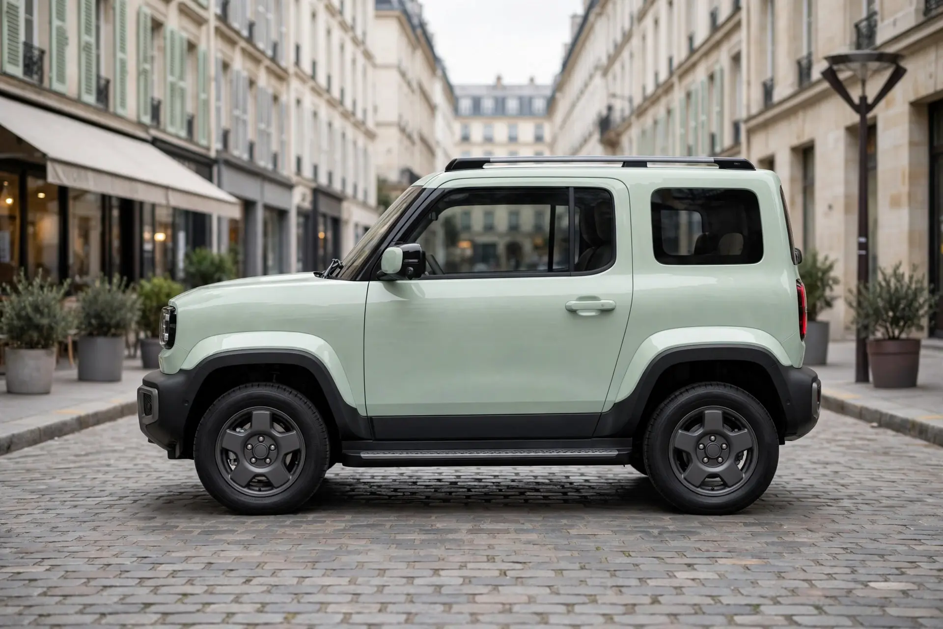 Baojun Yep, vista lateral del mini todocamino eléctrico