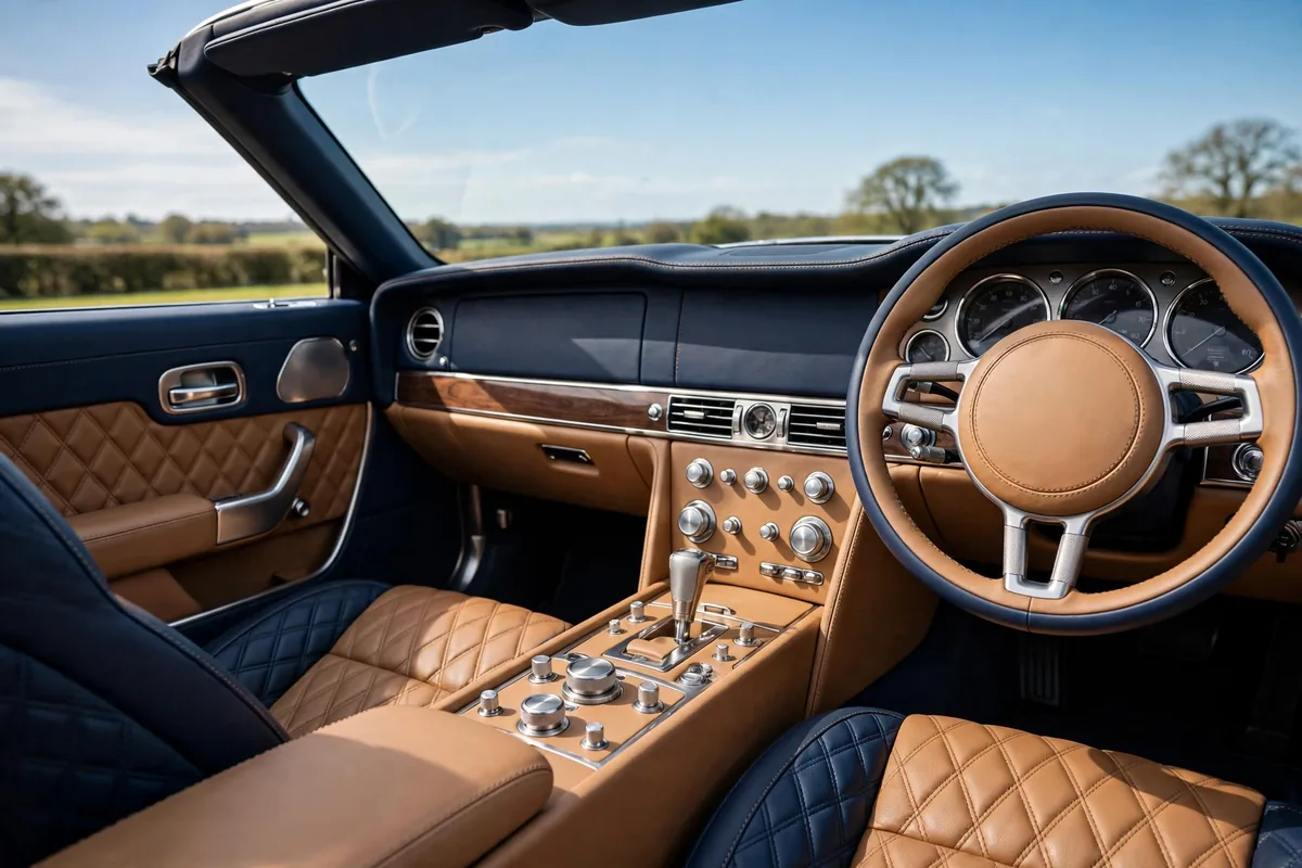 Interior oficial del Bentley Batur Convertible