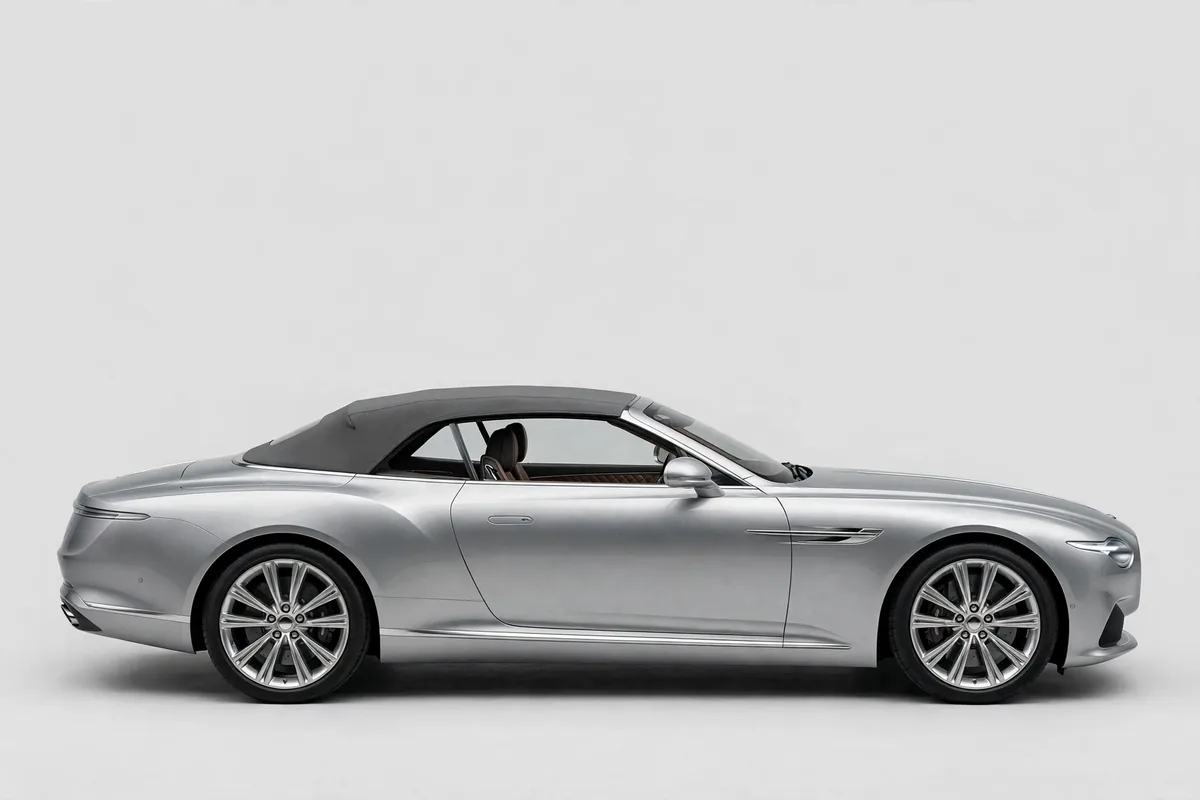 Bentley Batur Convertible, vista lateral del descapotable Mulliner