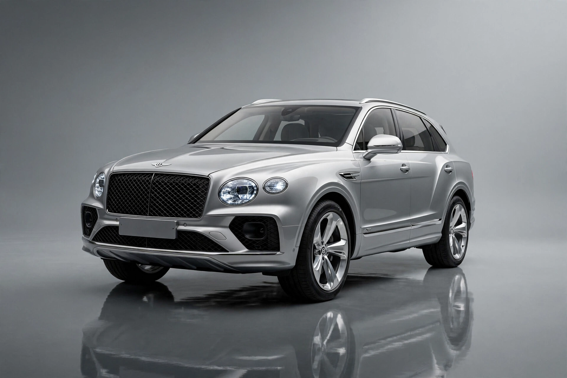 Bentley Bentayga, SUV de lujo, vista tres cuartos delantera