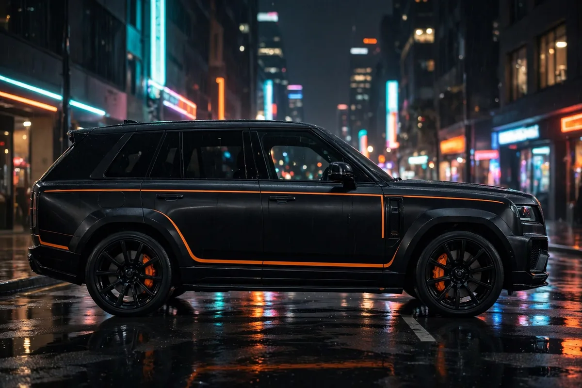 Bentley Bentayga S Black Edition negro con acentos naranja Mandarin