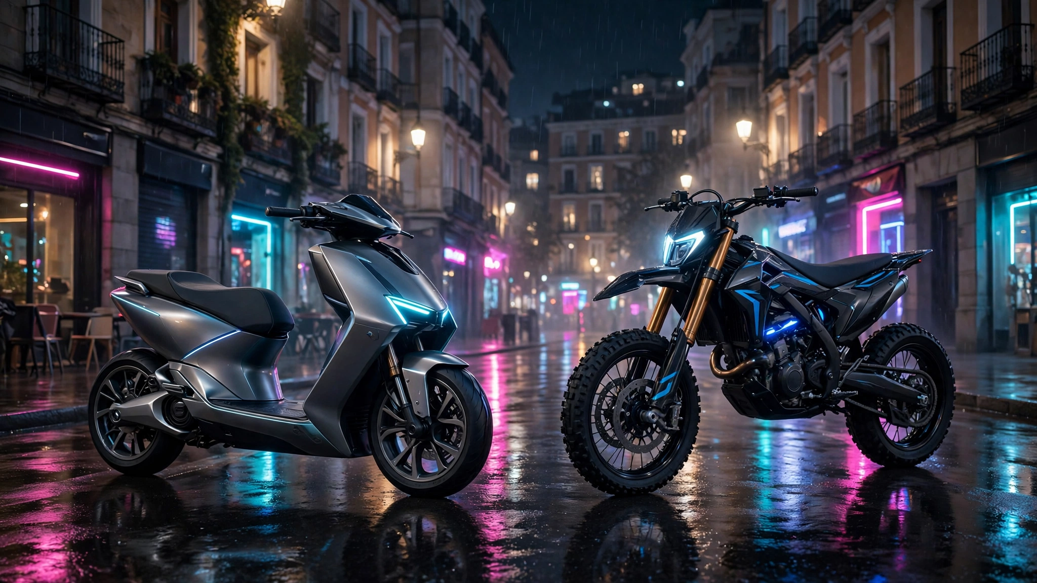 Comparativa entre el BMW CE 04 y la Zero FXE, el maxi-scooter premium frente a la supermotard eléctrica