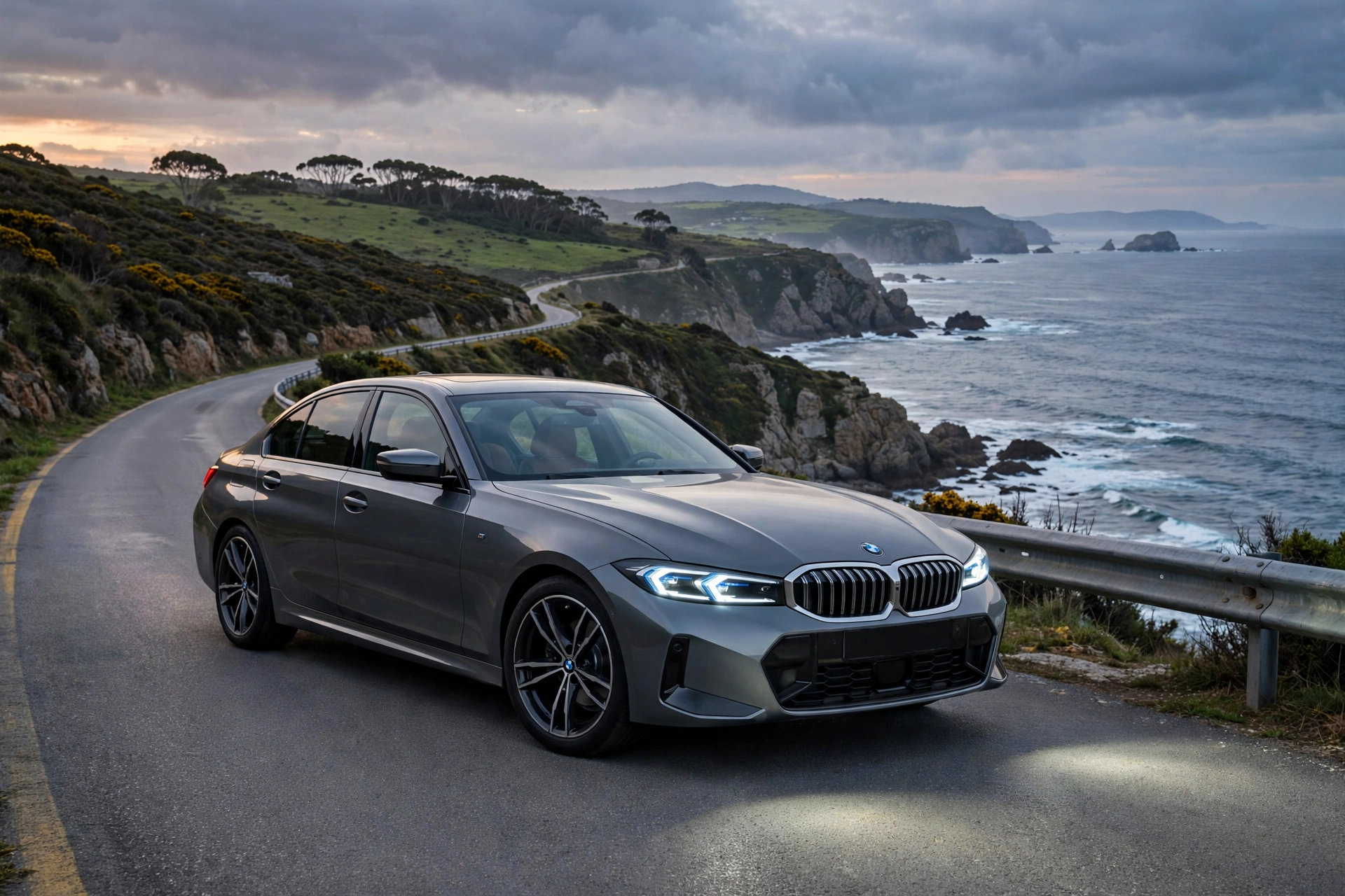 BMW Serie 3 320d, vista delantera en autopista