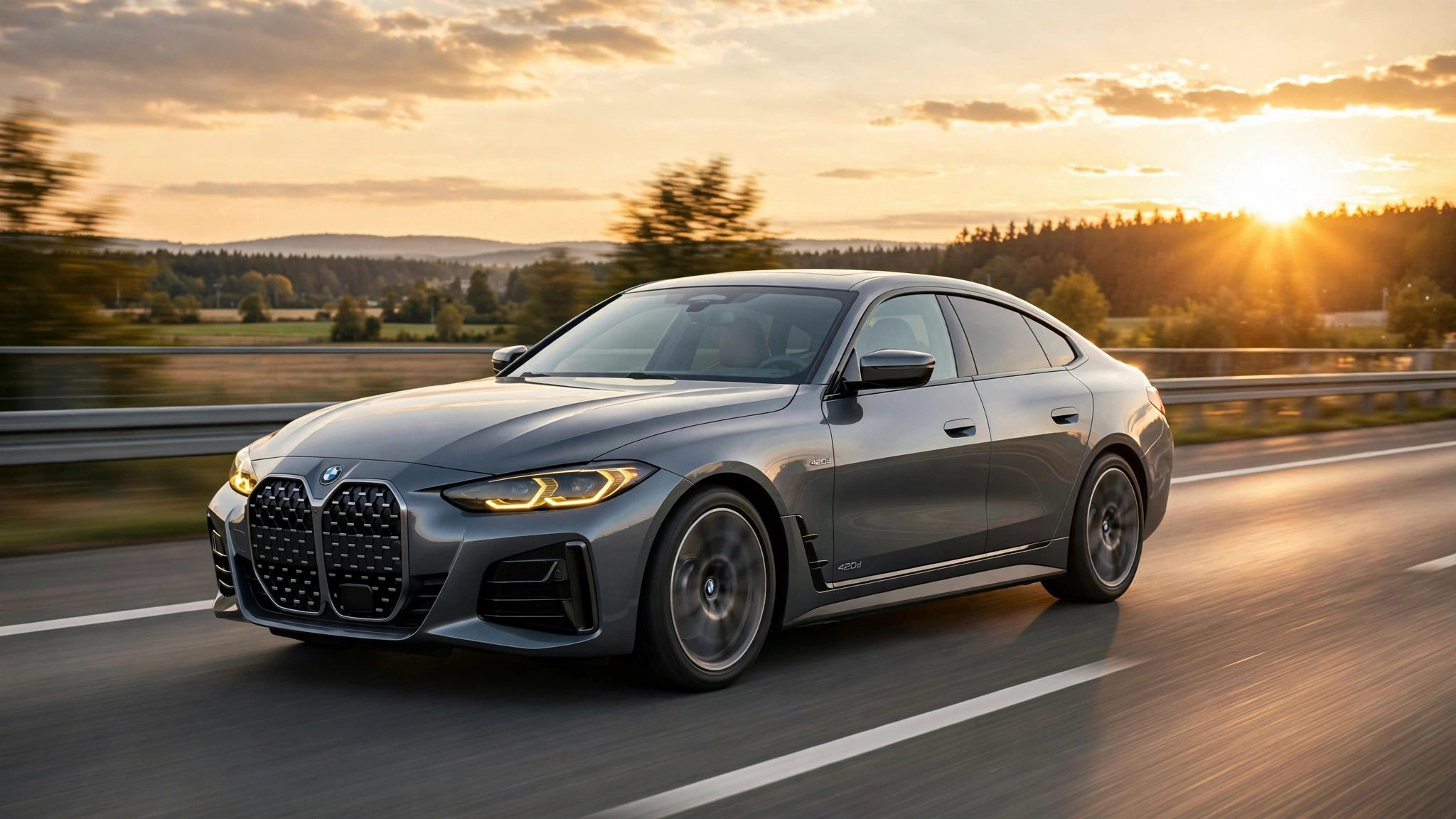 BMW Serie 4 Gran Coupé 420d, vista delantera en autopista