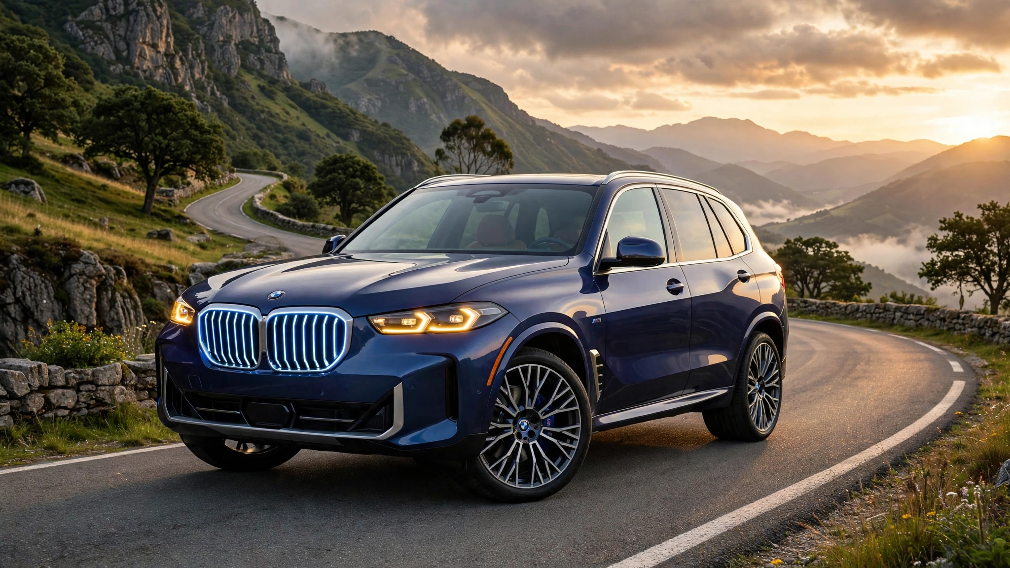 BMW X5 xDrive40i en carretera de Asturias