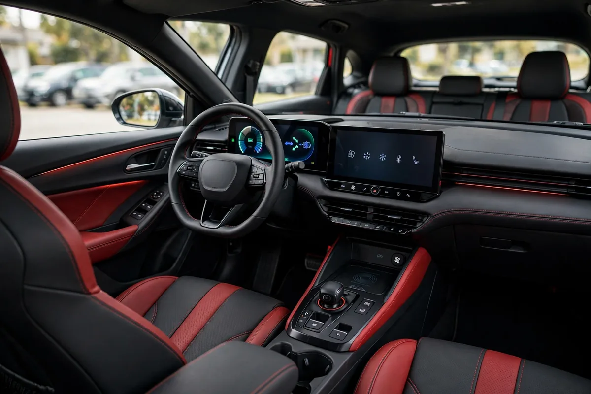 Interior del BYD Dolphin G DM-i Boost