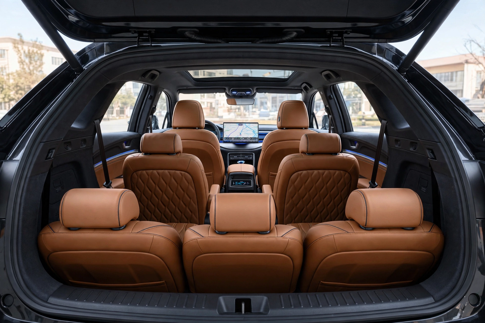 Interior del BYD Tang, 7 plazas