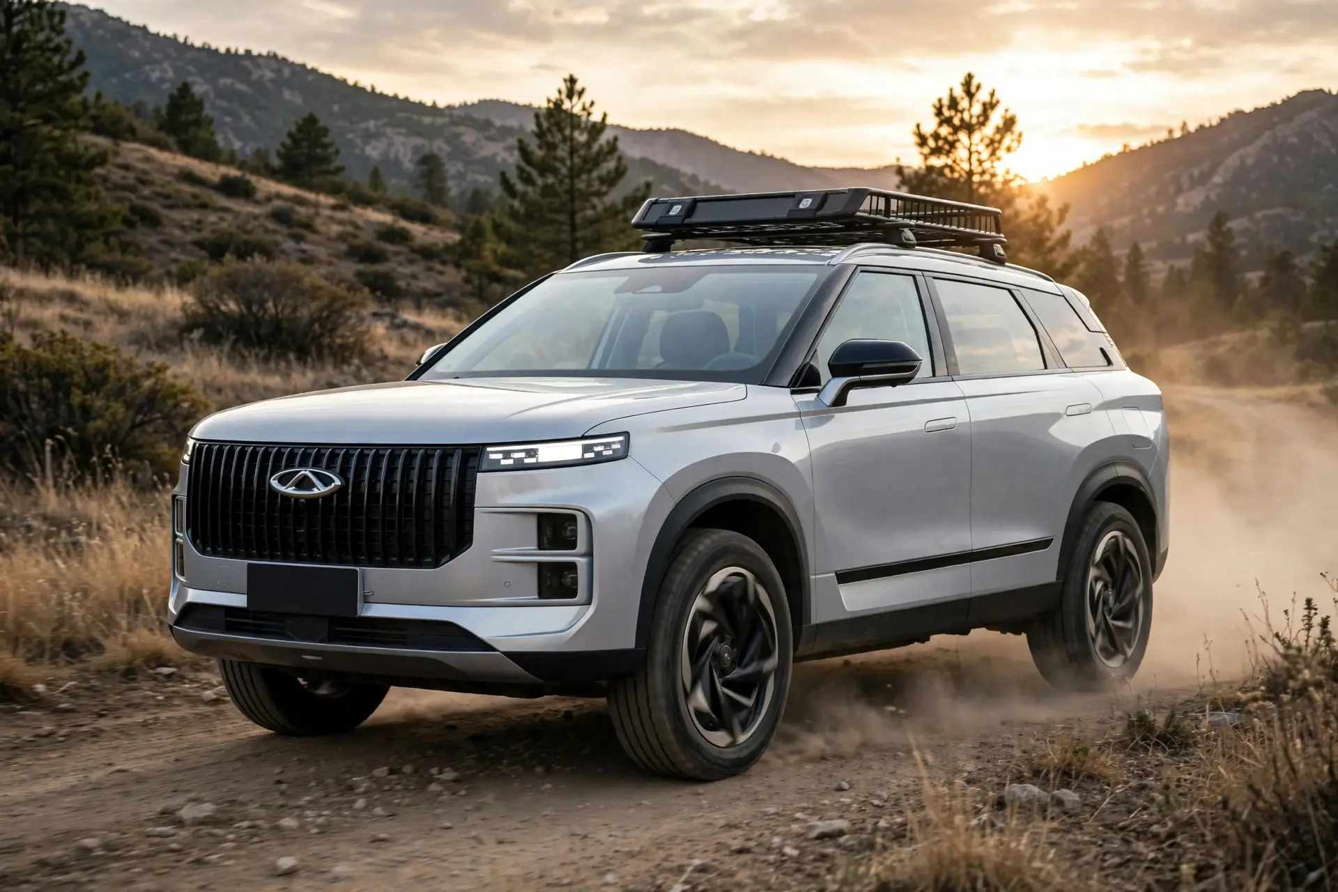 Chery Explorer 06 C-DM, tres cuartos delantero en pista