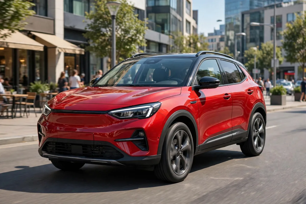 Citroën C3 Aircross gasolina rojo circulando por ciudad