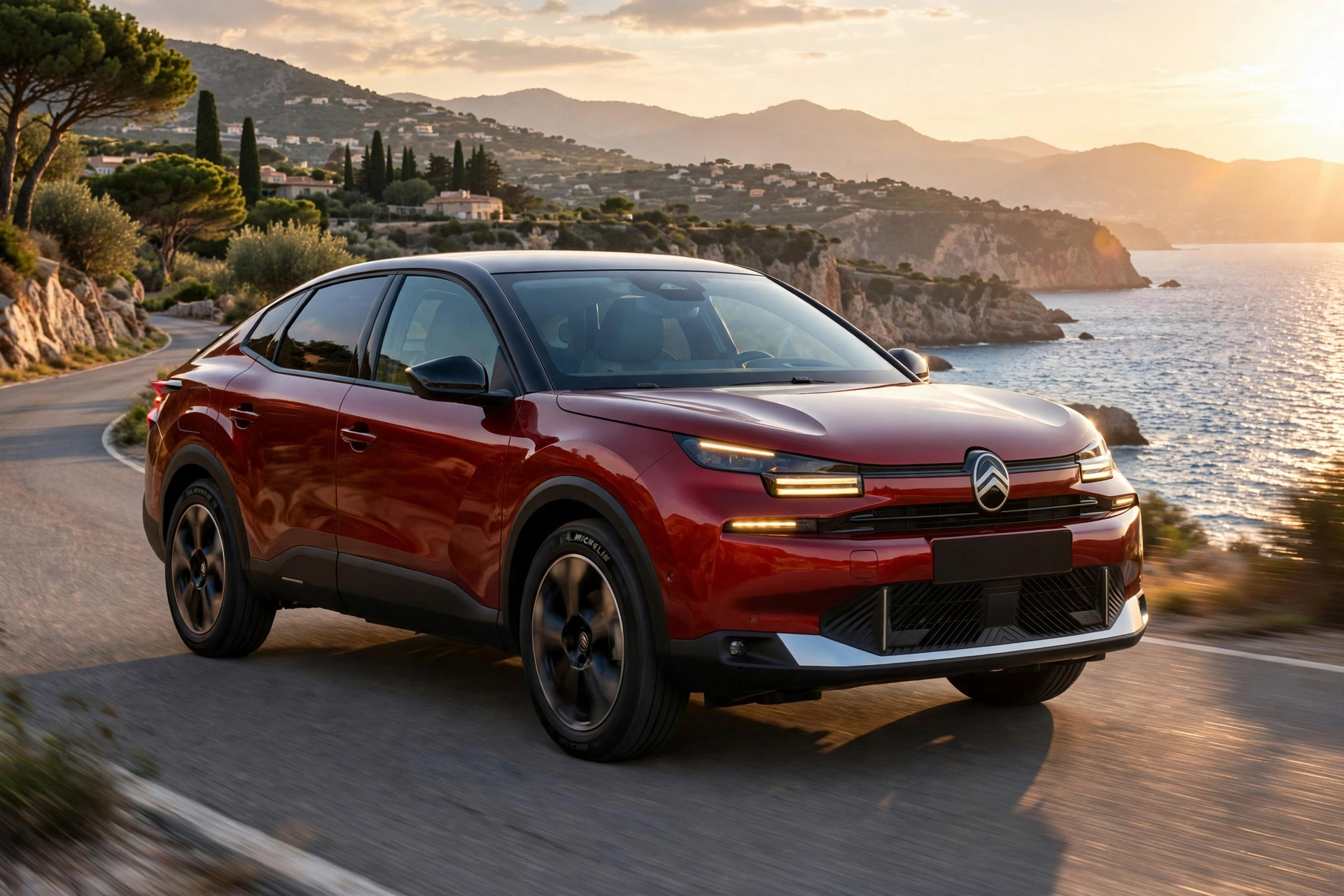 Citroën ë-C4 X en la costa mediterránea