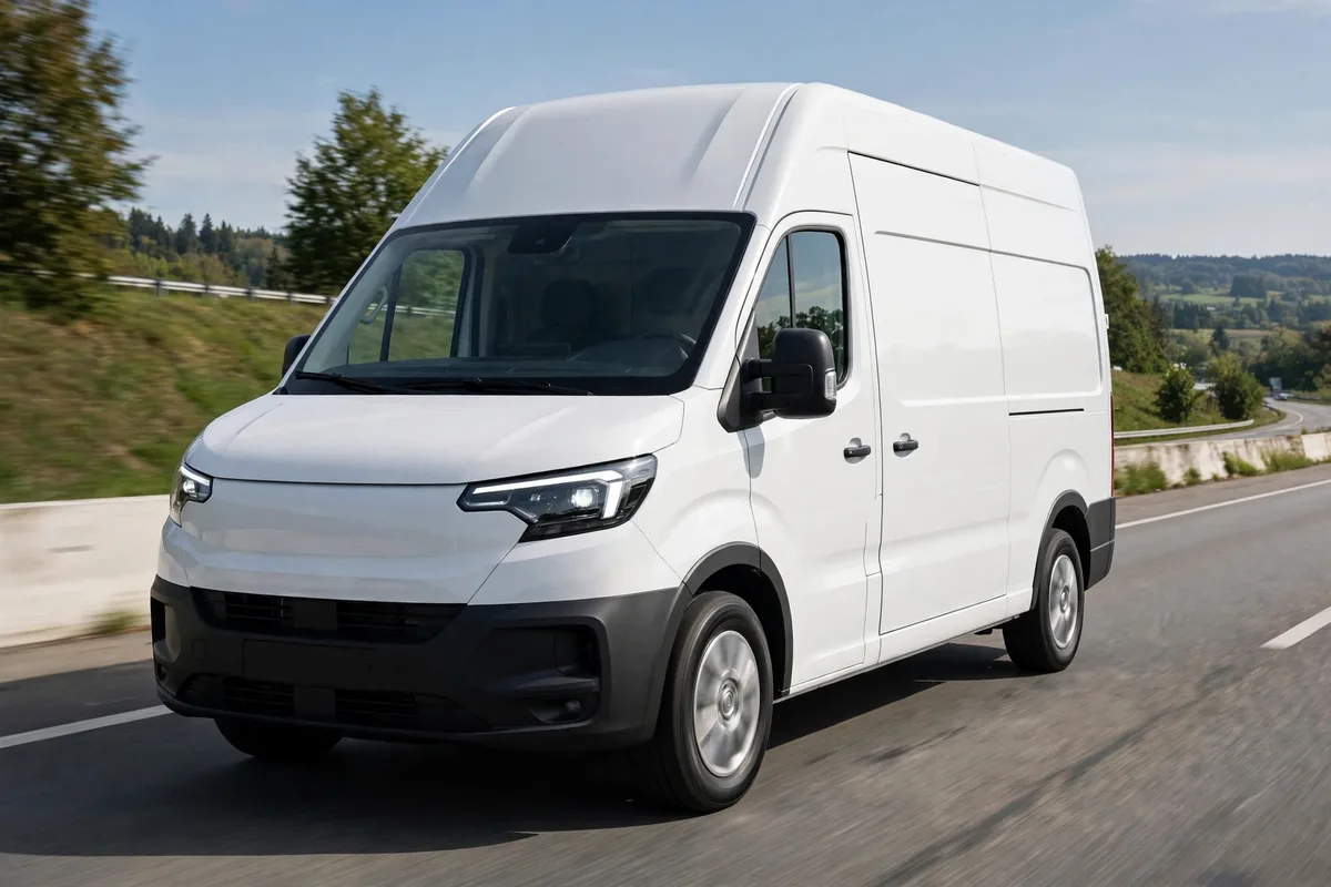Citroën ë-Jumper furgoneta grande eléctrica en un polígono