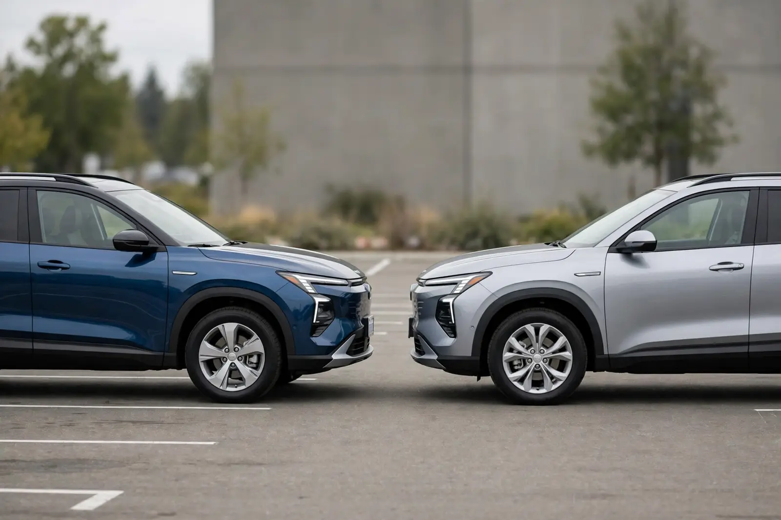 Dos coches frente a frente en una comparativa