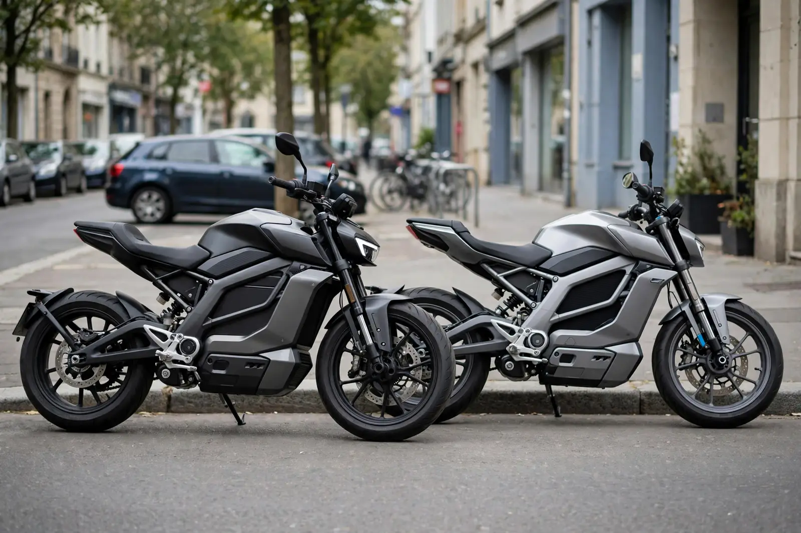 Dos motos eléctricas una junto a la otra en comparativa
