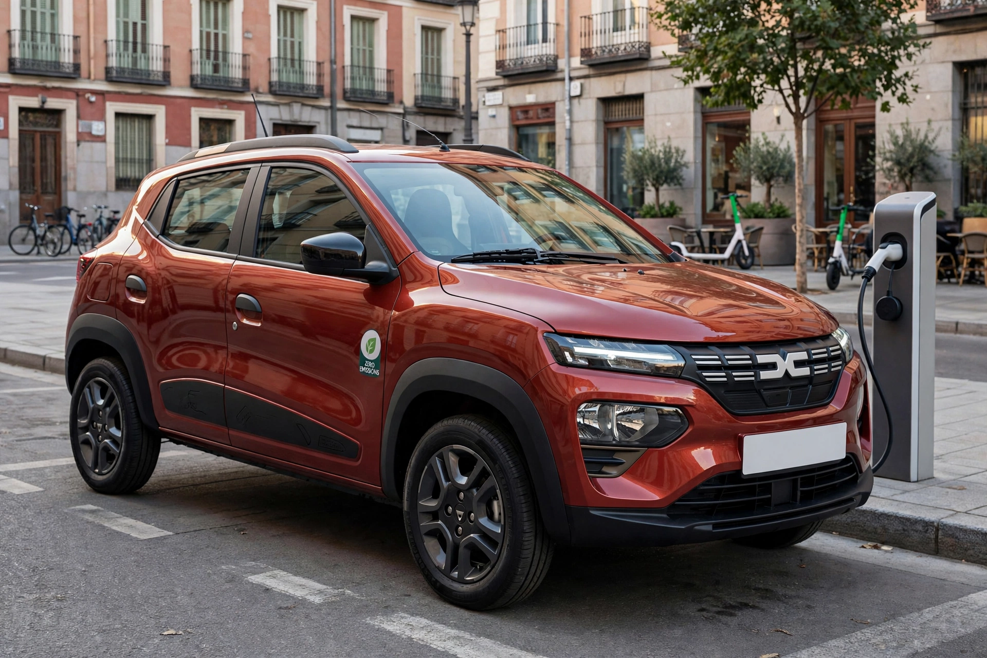 Dacia Spring Electric 45 2024, tres cuartos delantero