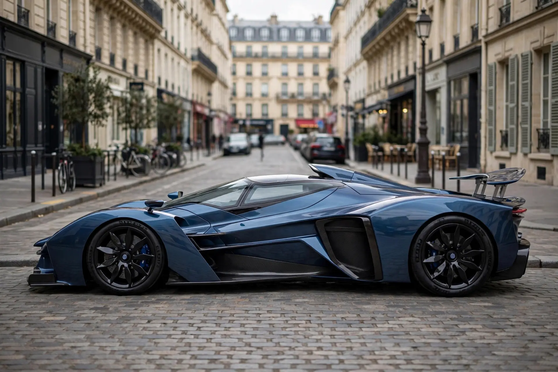 Delage D12 GT, vista lateral en calle europea
