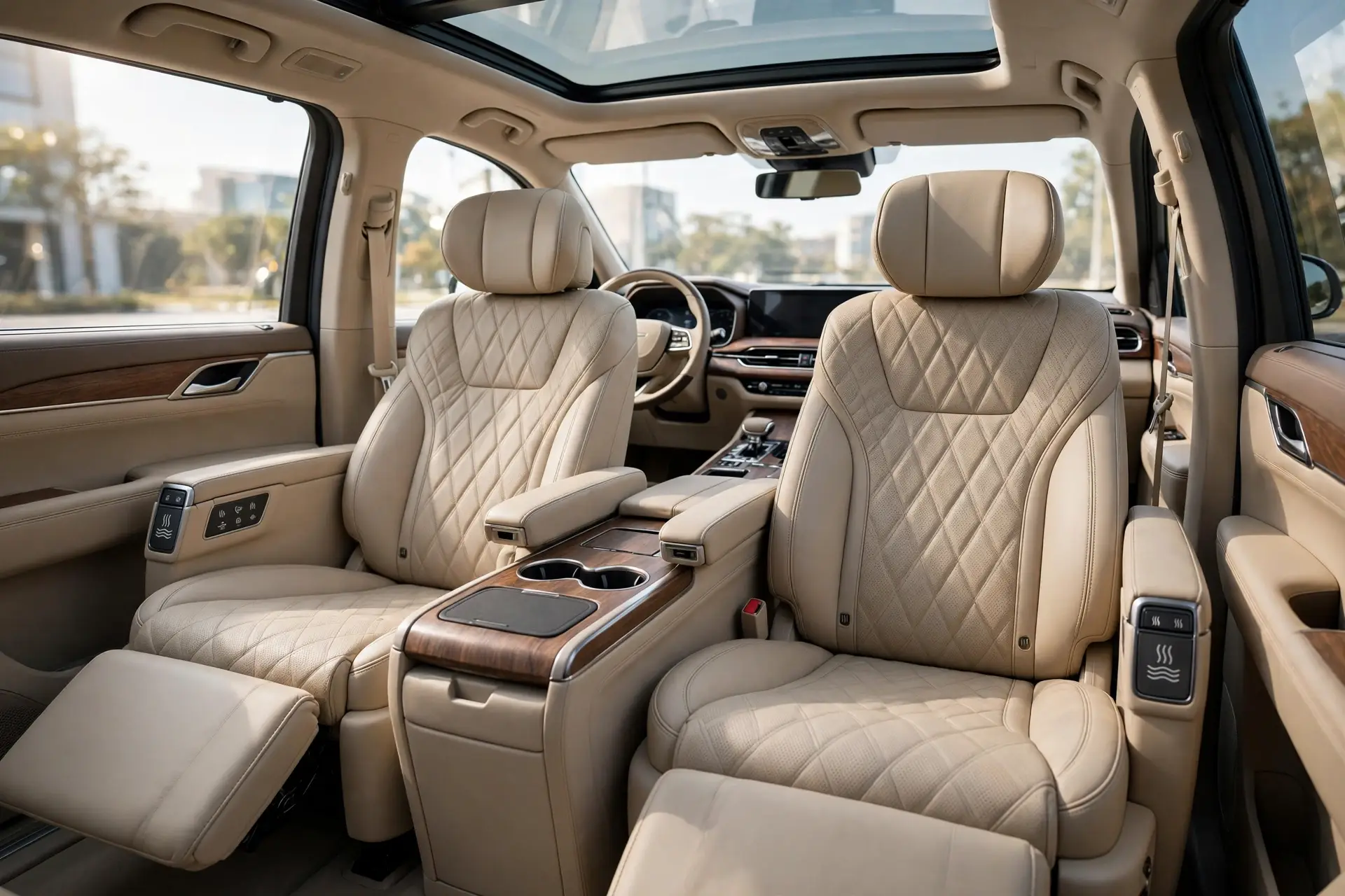 Interior oficial del Denza D9 EV