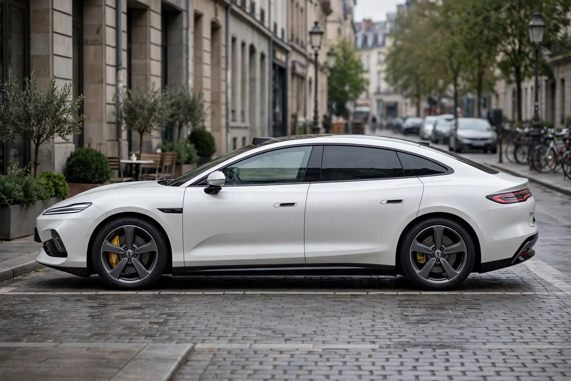 Denza Z9S, vista lateral en calle europea