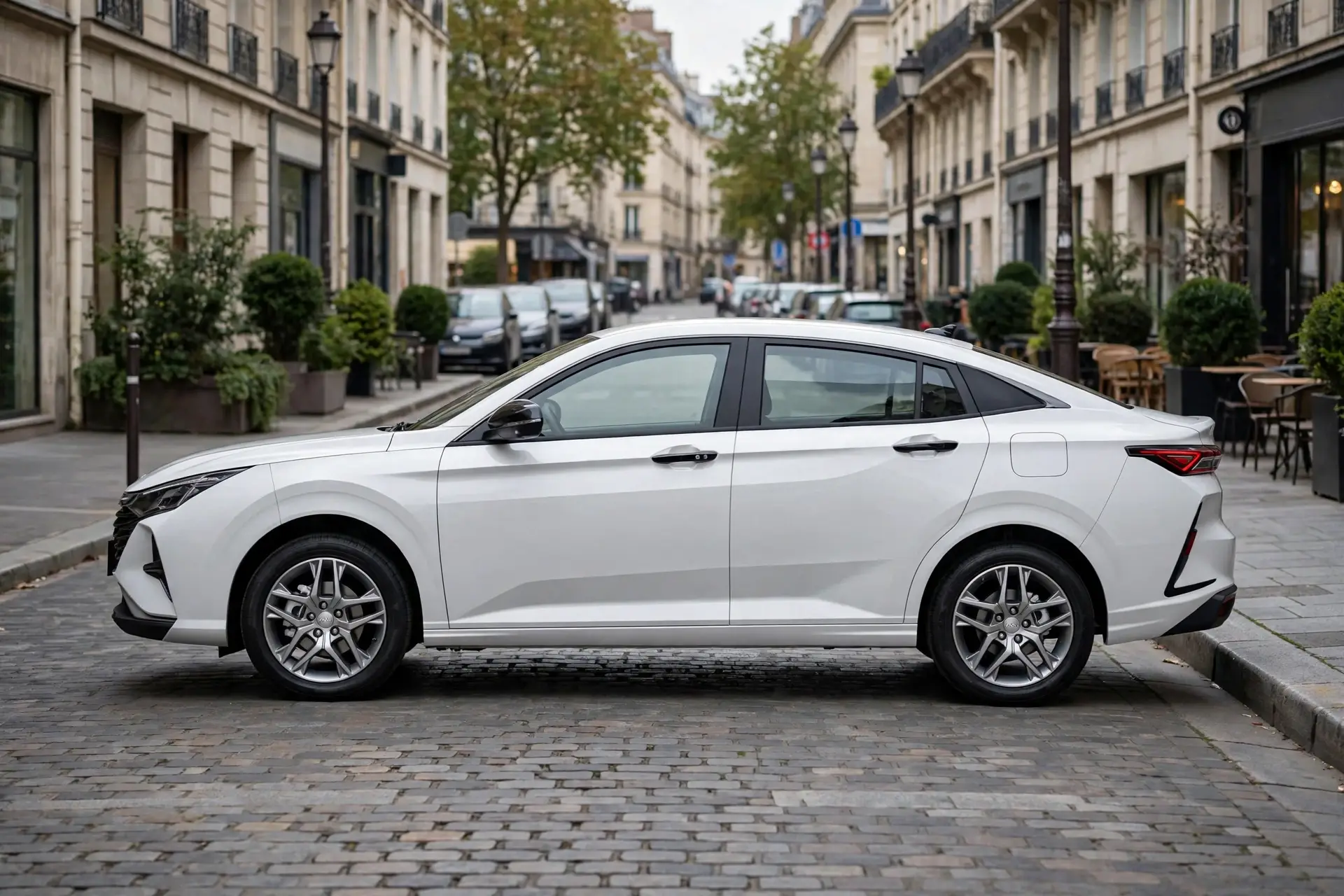 Dongfeng Aeolus Shine, vista lateral en ciudad europea