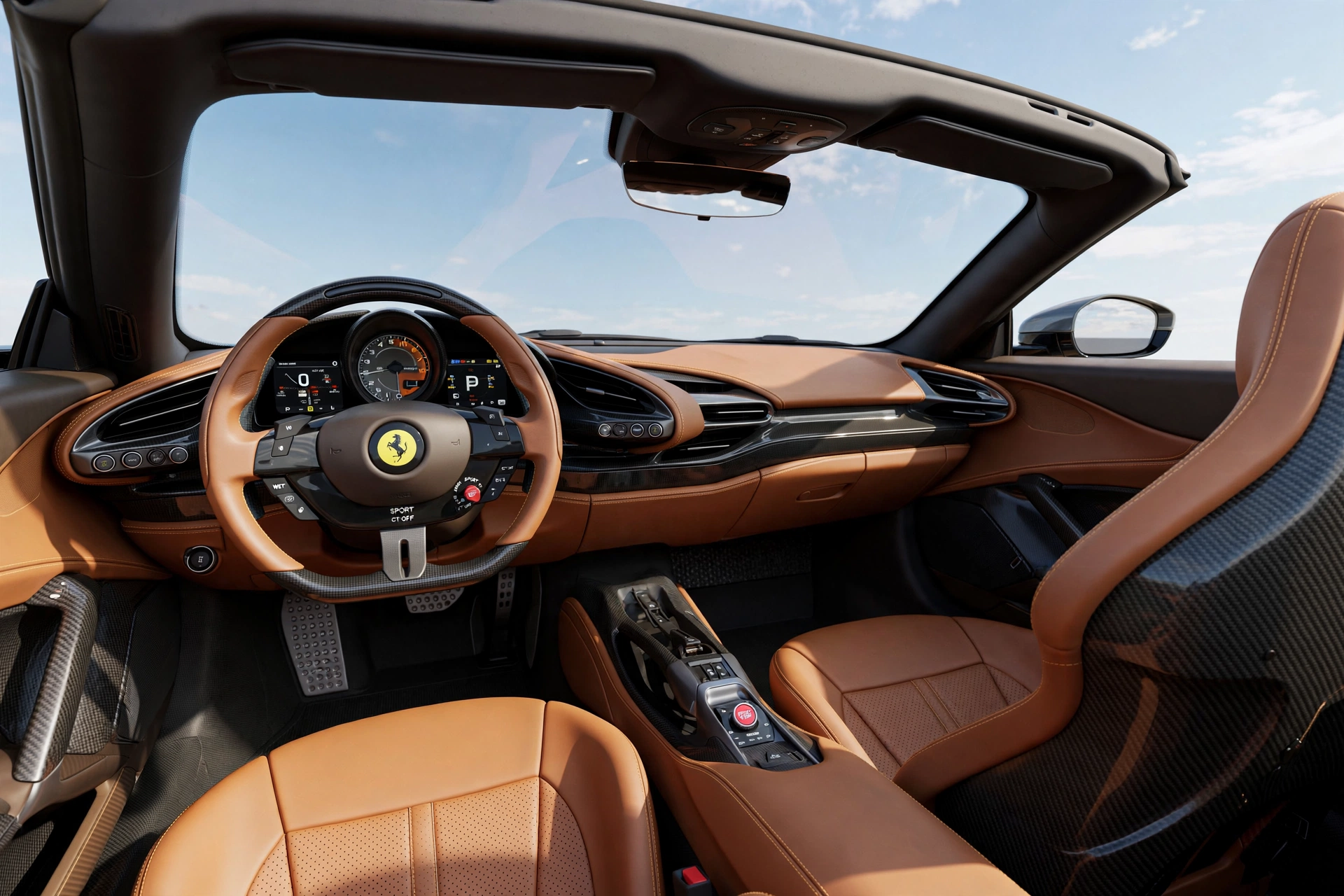 Interior oficial del Ferrari 12Cilindri Spider
