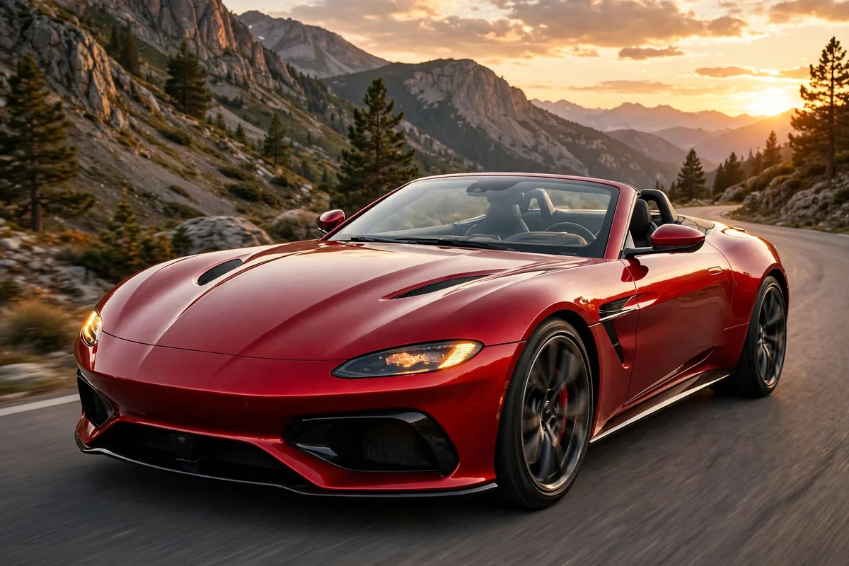 Ferrari 812 GTS descapotado en carretera de montaña