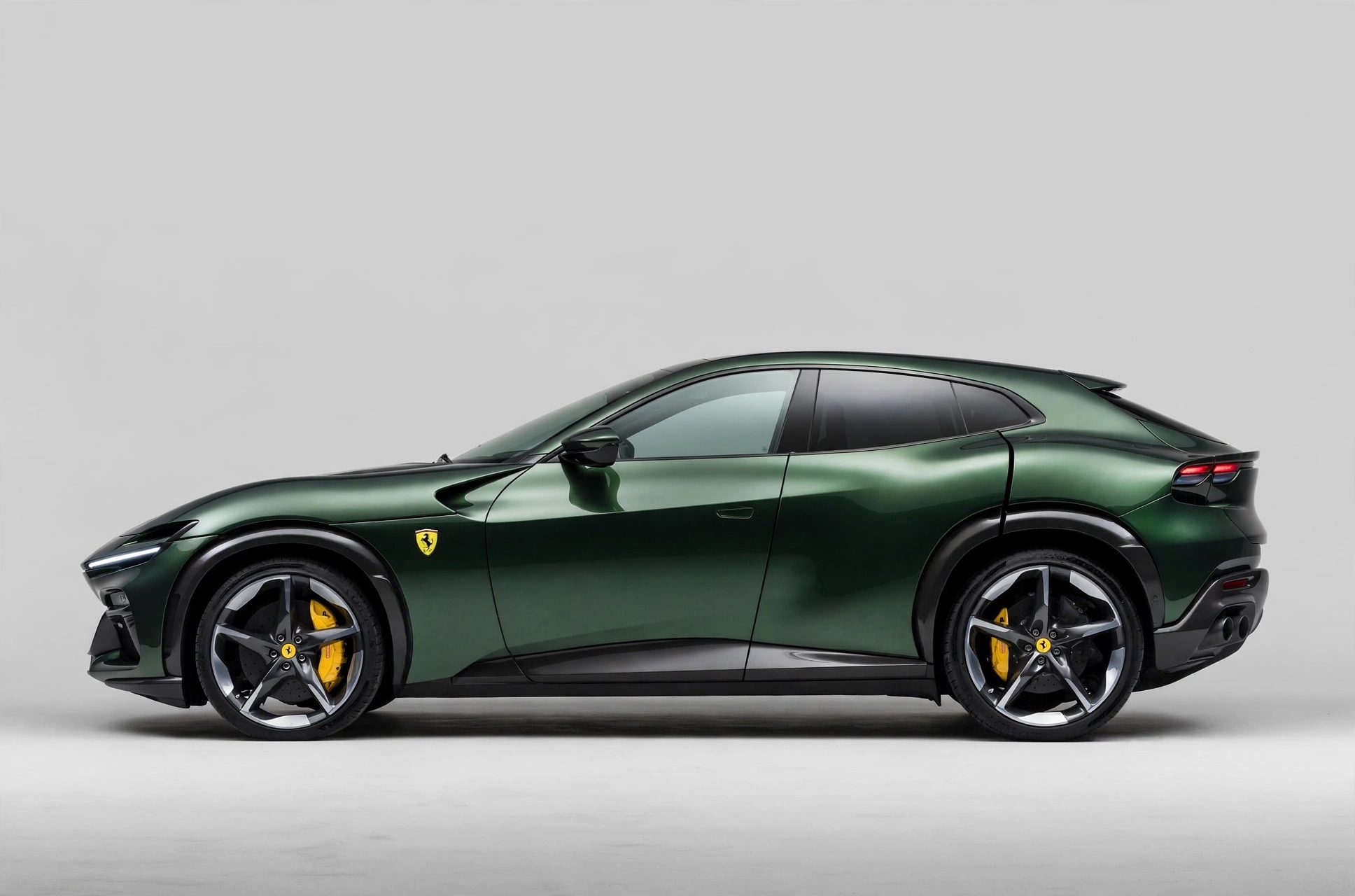 Ferrari Purosangue, vista lateral del SUV de lujo