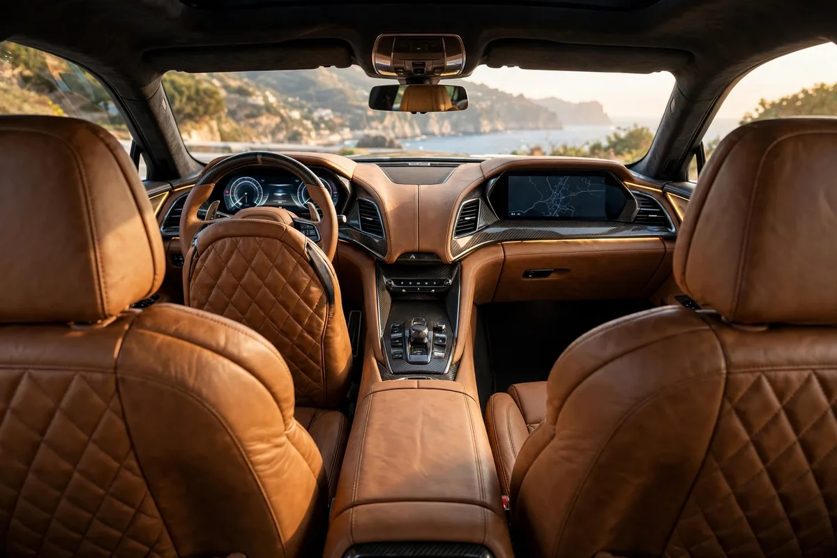 Interior del Ferrari Roma