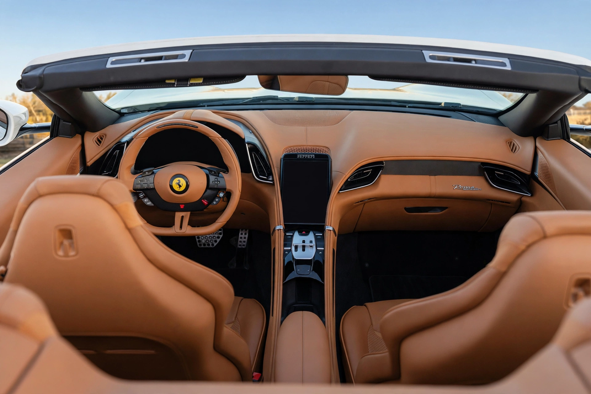 Interior oficial del Ferrari Roma Spider