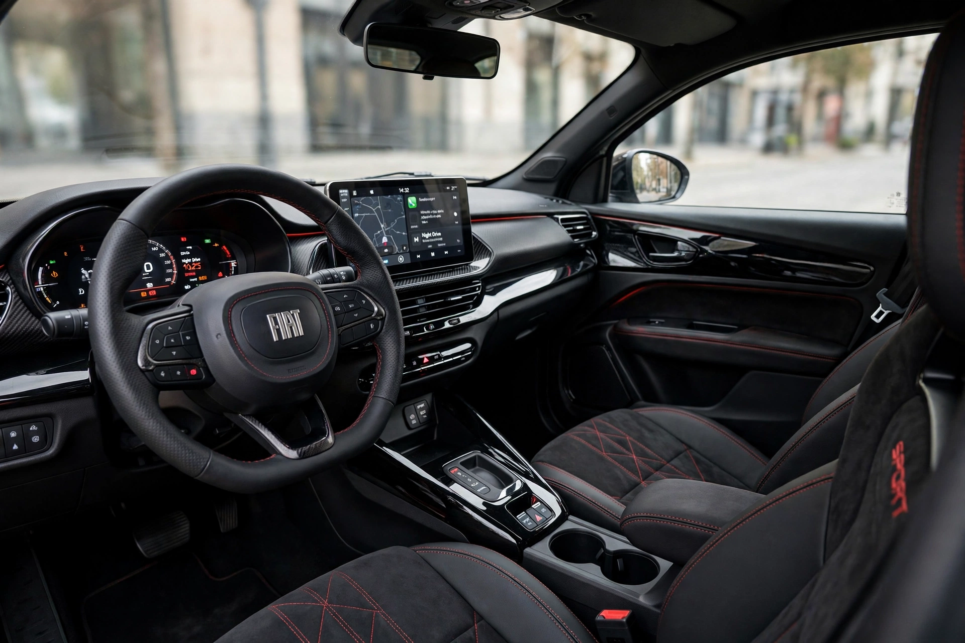 Interior oficial del Fiat 600 Sport