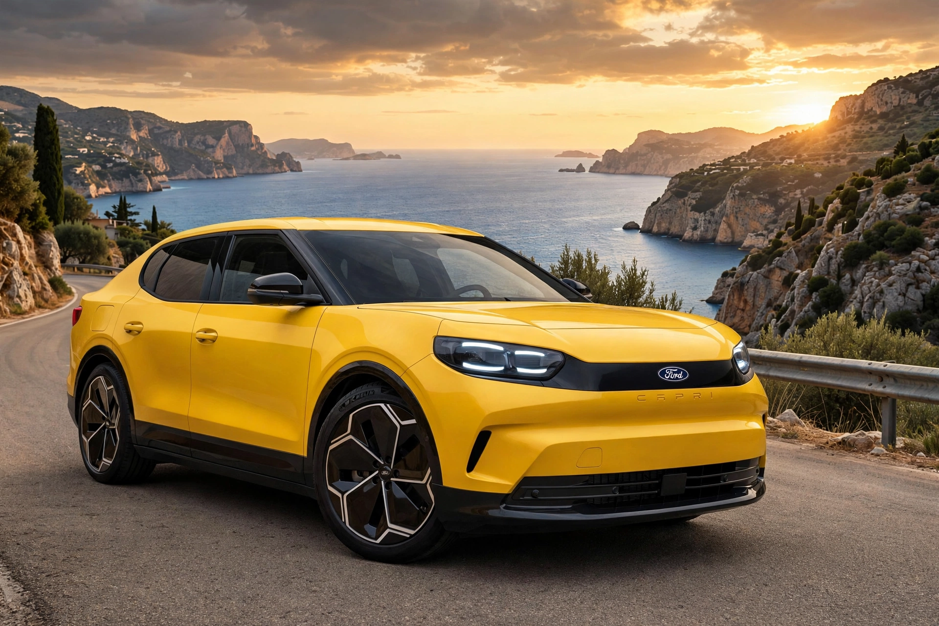 Ford Capri eléctrico, vista tres cuartos