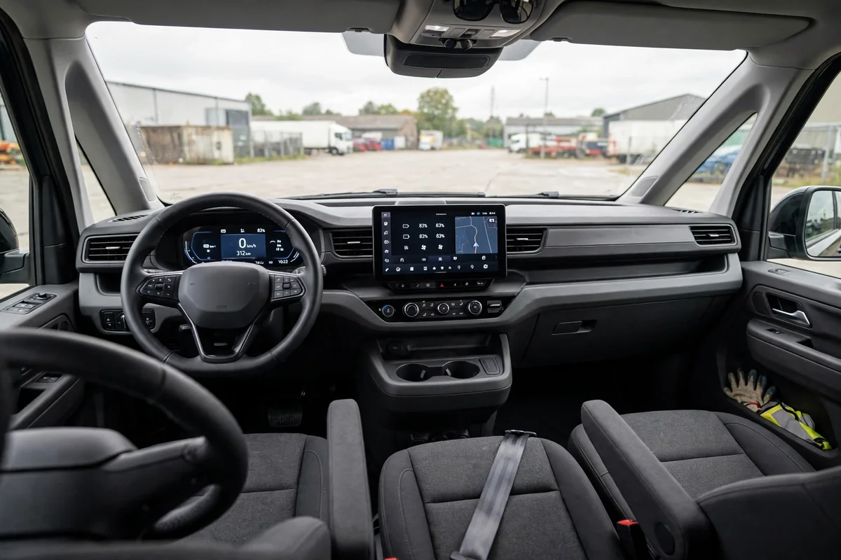 Interior oficial del Ford E-Transit